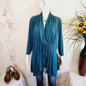 Kiyonna plus size 2X sold at Saks teal blue cardigan